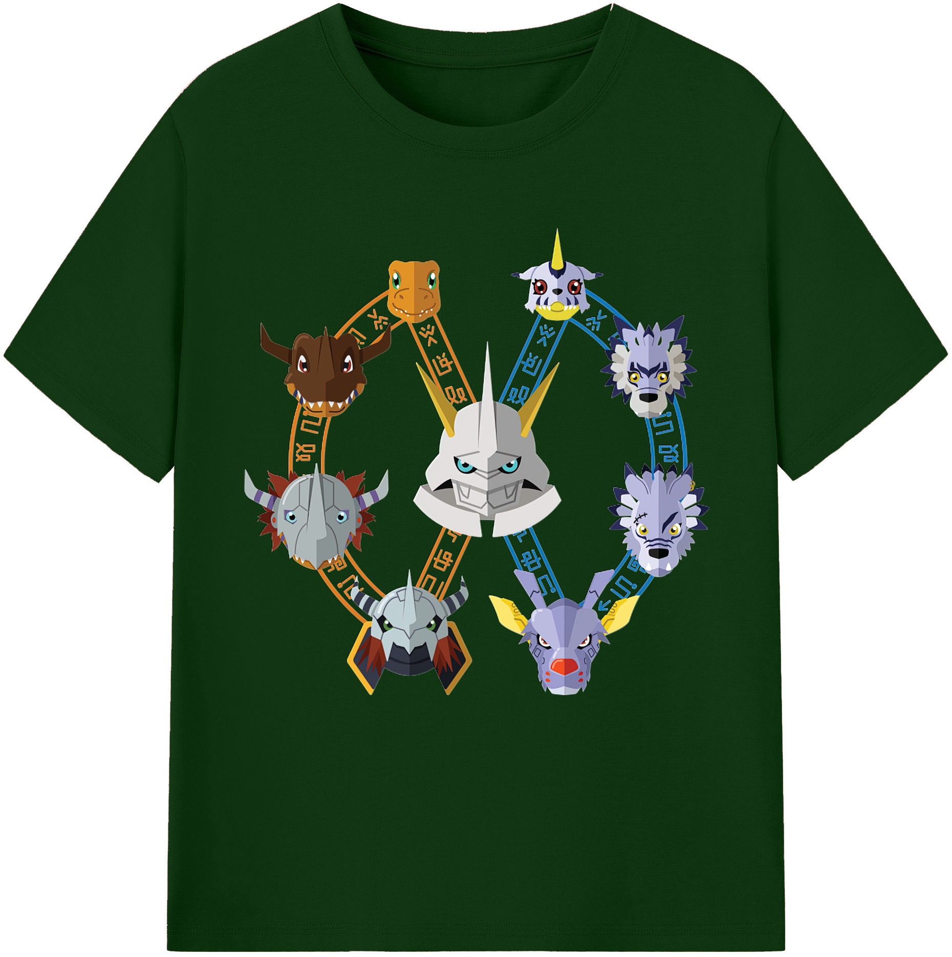 （画像用） Digimon デジタルモンスター/デジモン 綿100％半袖Tシャツ（フロントプリント）